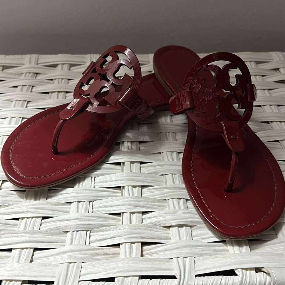 Tory Burch Miller Sandals Patent Leather